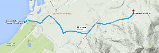 Map to Green Mountain Trailhead